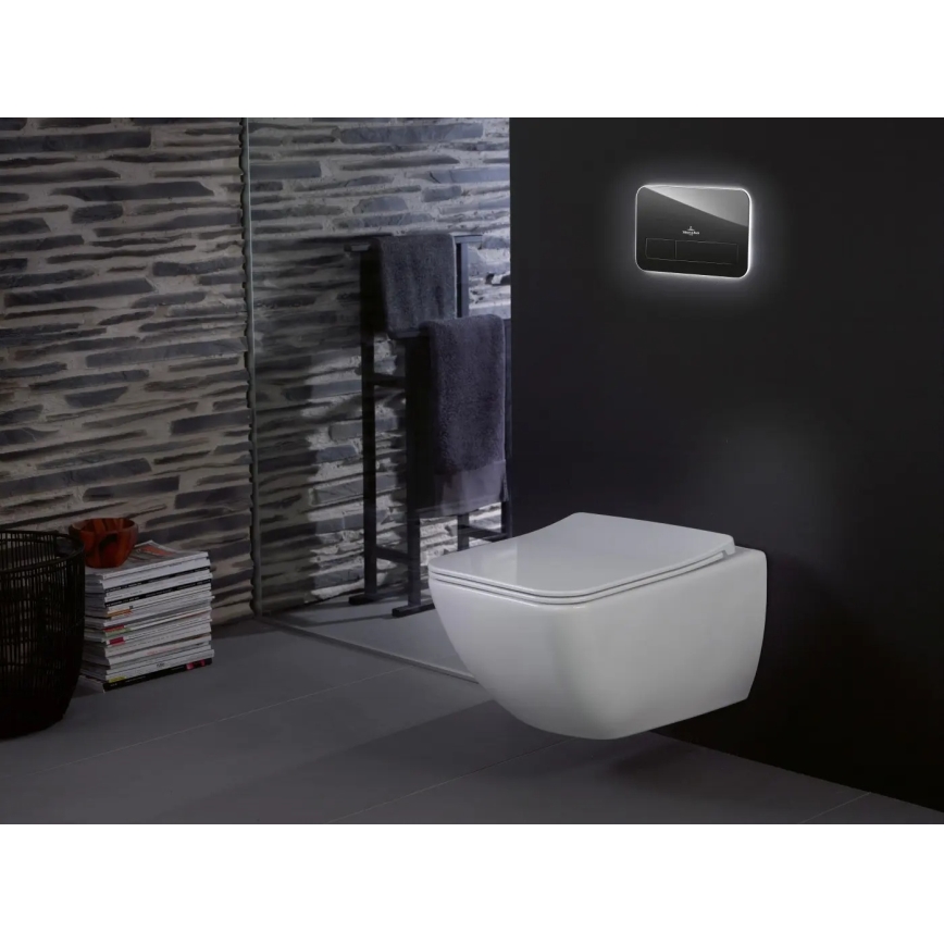 Villeroy & Boch 4611R001 - Seinään asennettava WC-istuin VENTICELLO keramiikka/valkoinen