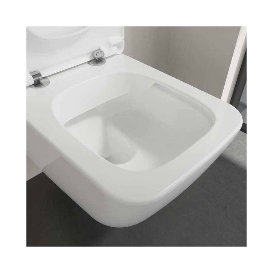 Villeroy & Boch 4611RLR1 - Seinälle asennettava WC-istuin SoftClose-istuinkannella VENTICELLO keramiikka/valkoinen