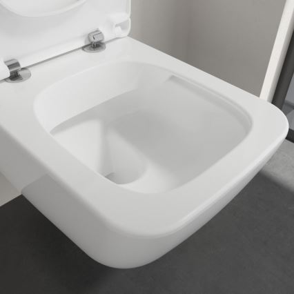 Villeroy & Boch 4611RSR1 - Seinään kiinnitettävä WC-istuin, pehmeästi sulkeutuva SoftClose-kansi, VENTICELLO, keramiikka/valkoinen