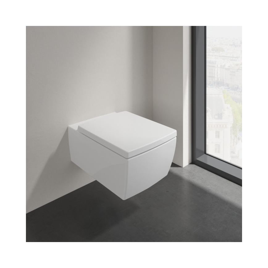 Villeroy & Boch 4633R001 - MEMENTO seinään asennettava WC-istuin, keraaminen/valkoinen