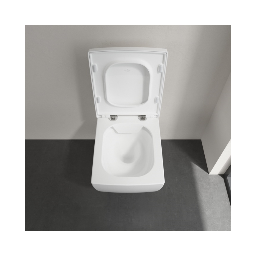 Villeroy & Boch 4633R001 - MEMENTO seinään asennettava WC-istuin, keraaminen/valkoinen