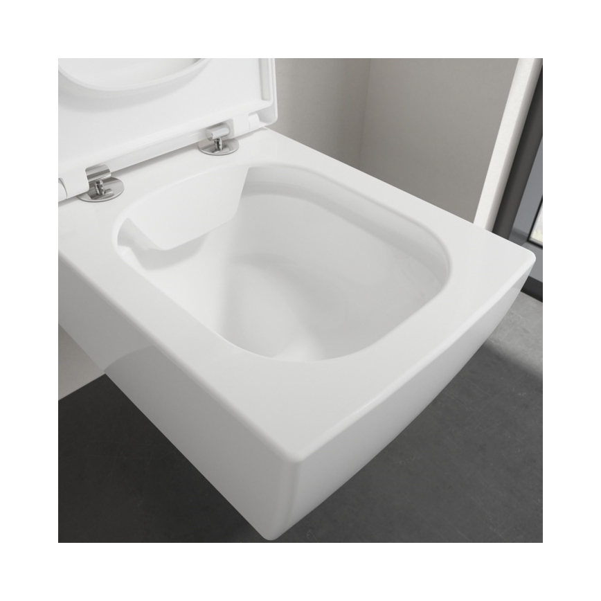 Villeroy & Boch 4633R001 - MEMENTO seinään asennettava WC-istuin, keraaminen/valkoinen