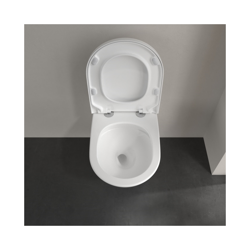 Villeroy & Boch 4670T0T2 - Seinään asennettava WC-istuin SUBWAY 3.0 keramiikka/valkoinen