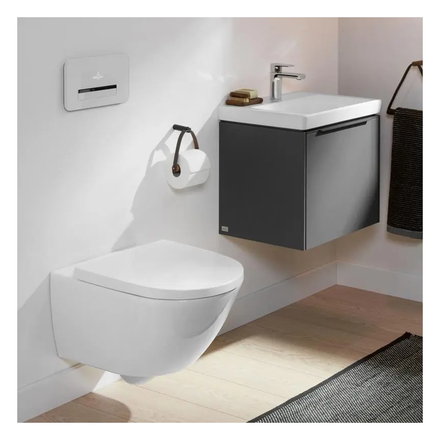 Villeroy & Boch 4670TS01 - Seinään asennettava WC SoftClose-kannella SUBWAY 3.0 keramiikka/valkoinen