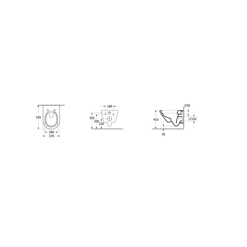Villeroy & Boch 4694C001 - Seinään kiinnitettävä WC ARCHITECTURA, keramiikka/valkoinen