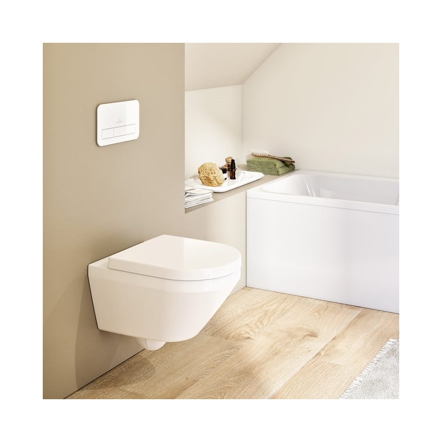 Villeroy & Boch 4694CLR1 - Seinään asennettava WC-istuin SoftClose-istuinkannella ARCHITECTURA keramiikka/valkoinen