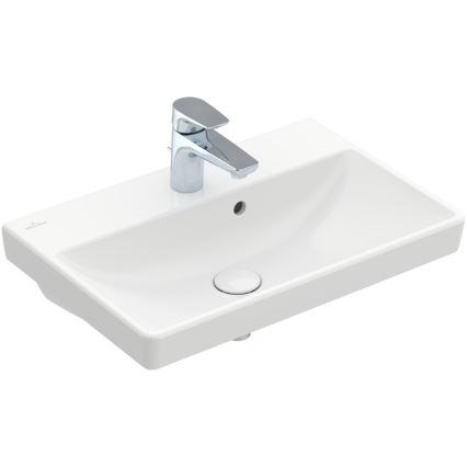 Villeroy & Boch 4A005501 - AVENTO seinään asennettava pesuallas 55x37 cm keramiikka/valkoinen