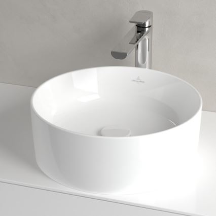 Villeroy & Boch 4A184001 - Tason päälle asennettava pesuallas COLLARO, halkaisija 40 cm, keraaminen/valkoinen