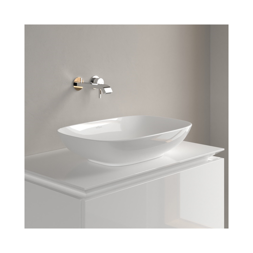 Villeroy & Boch 4A490101 - Tason päälle asennettava pesuallas LOOP&FRIENDS 56x38 cm keramiikka/valkoinen
