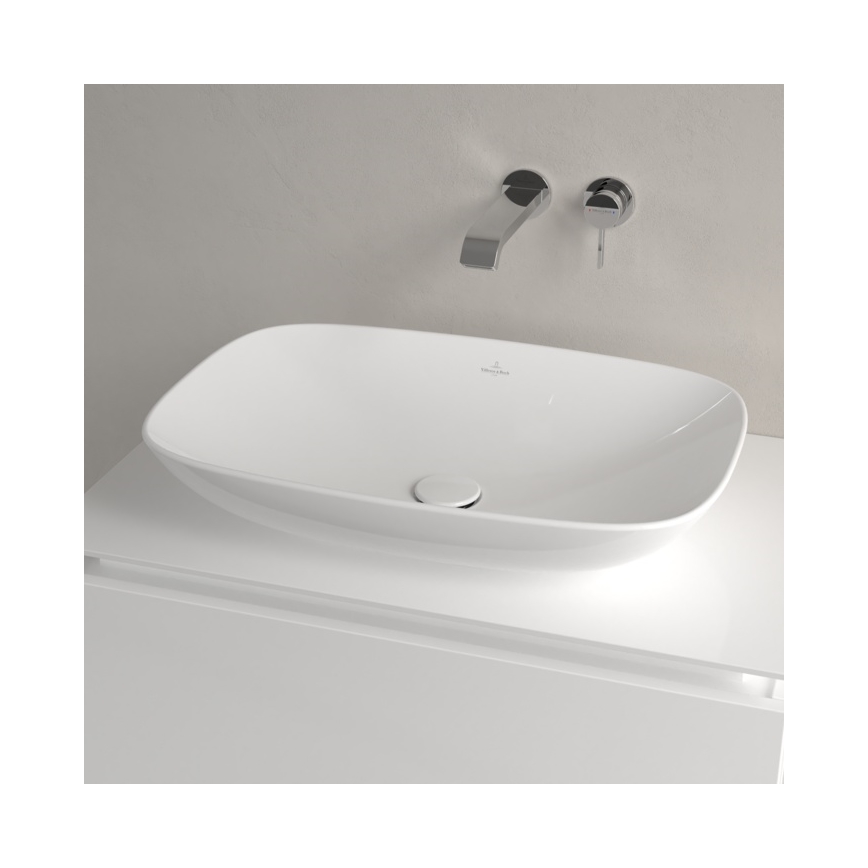 Villeroy & Boch 4A500001 - LOOP&FRIENDS tasolle asetettava pesuallas 62x42 cm keramiikka/valkoinen