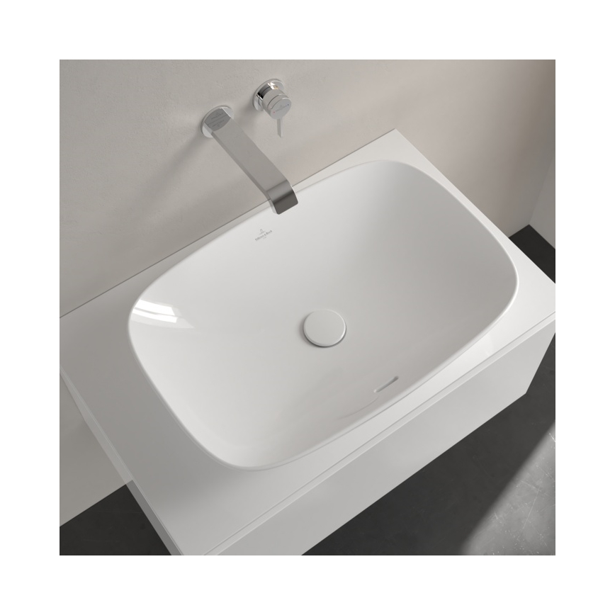 Villeroy & Boch 4A500001 - LOOP&FRIENDS tasolle asetettava pesuallas 62x42 cm keramiikka/valkoinen