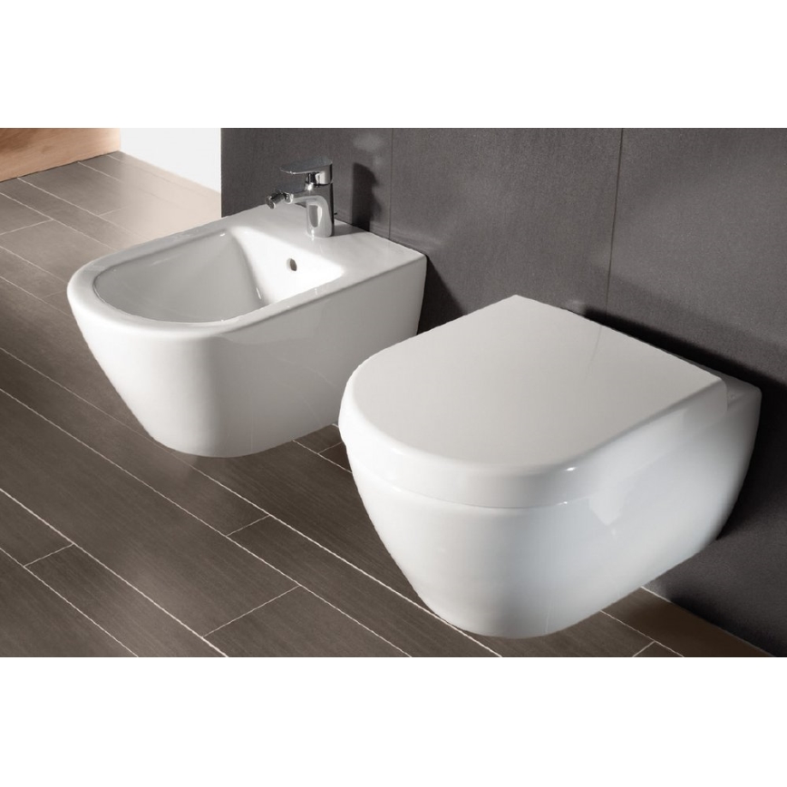 Villeroy & Boch 540000R1 - Seinään asennettava bidee SUBWAY 2.0 37x56,5 cm keramiikka/valkoinen
