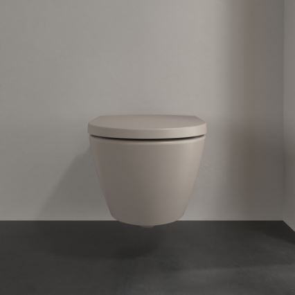 Villeroy & Boch 5614R0AM - Seinään asennettava WC-istuin SUBWAY 2.0 keramiikka/beige