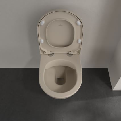 Villeroy & Boch 5614R0AM - Seinään asennettava WC-istuin SUBWAY 2.0 keramiikka/beige