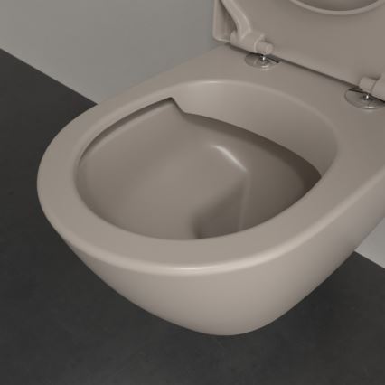 Villeroy & Boch 5614R0AM - Seinään asennettava WC-istuin SUBWAY 2.0 keramiikka/beige