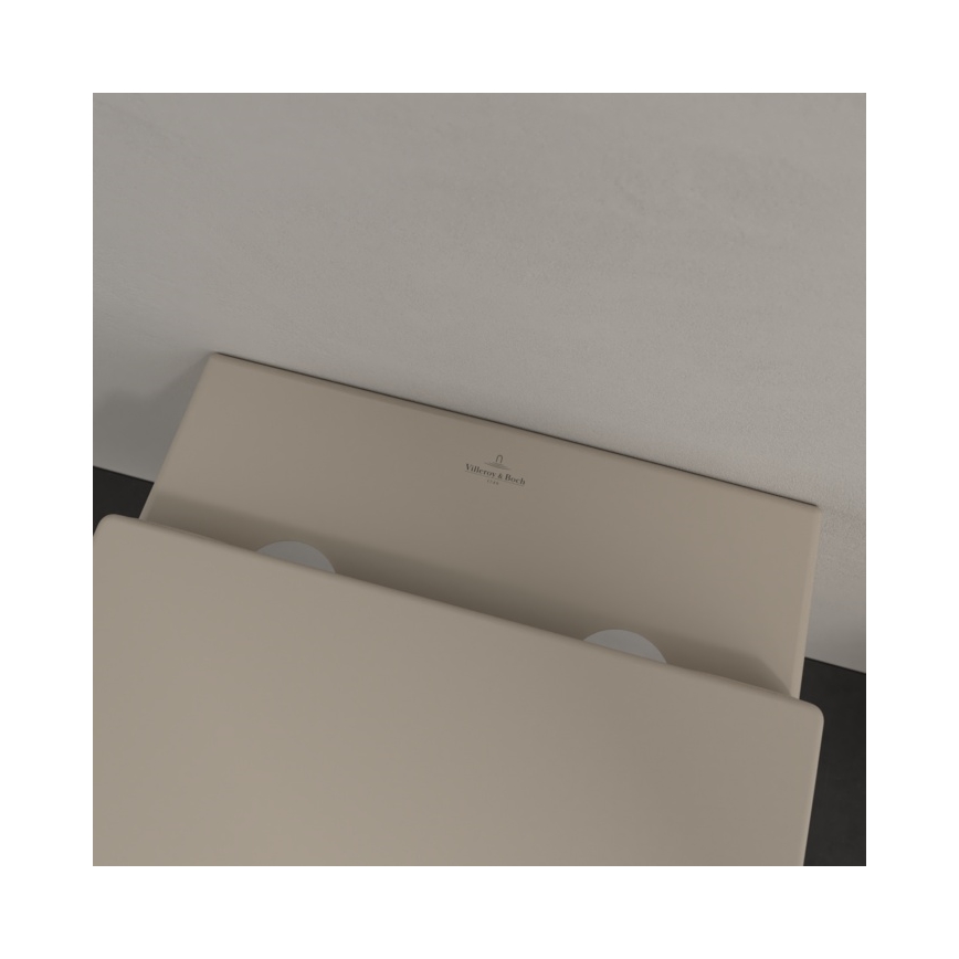 Villeroy & Boch 5614R0AM - Seinään asennettava WC-istuin SUBWAY 2.0 keramiikka/beige