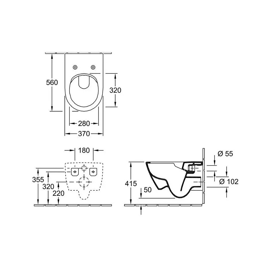 Villeroy & Boch 5614R0AM - Seinään asennettava WC-istuin SUBWAY 2.0 keramiikka/beige