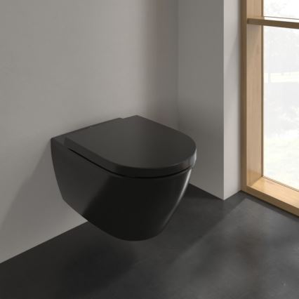 Villeroy & Boch 5614R0R7 - Seinään asennettava WC SUBWAY keramiikka/musta