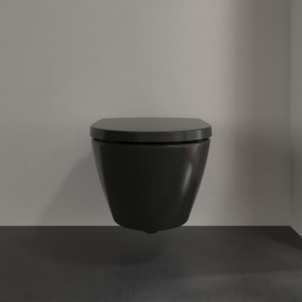 Villeroy & Boch 5614R0R7 - Seinään asennettava WC SUBWAY keramiikka/musta