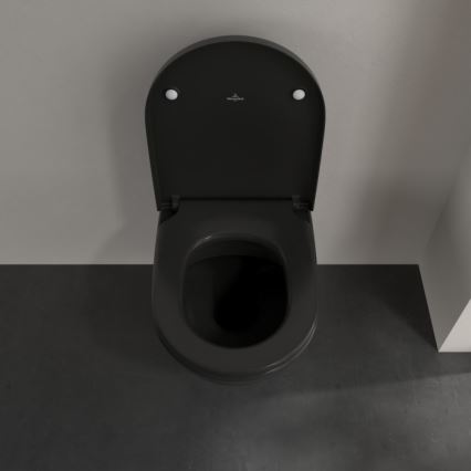 Villeroy & Boch 5614R0R7 - Seinään asennettava WC SUBWAY keramiikka/musta