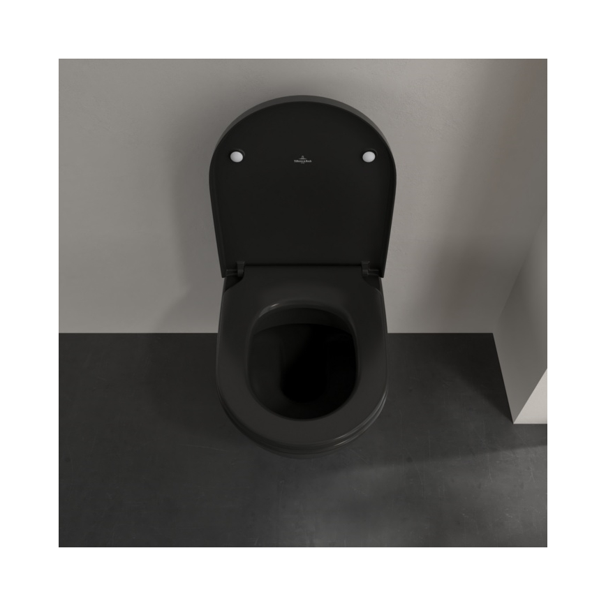 Villeroy & Boch 5614R0R7 - Seinään asennettava WC SUBWAY keramiikka/musta