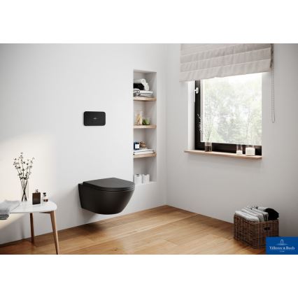 Villeroy & Boch 5614R0R7 - Seinään asennettava WC SUBWAY keramiikka/musta