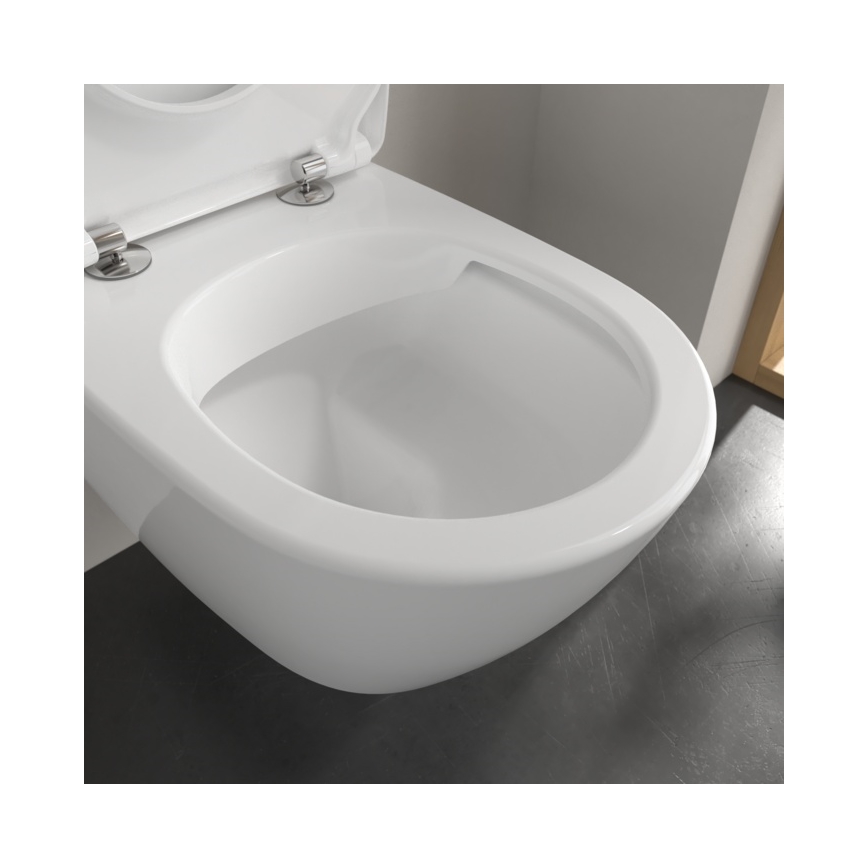 Villeroy & Boch 5614R2R1 - Seinään asennettava WC SUBWAY 2.0 SoftClose-istuinkannella keramiikka/valkoinen