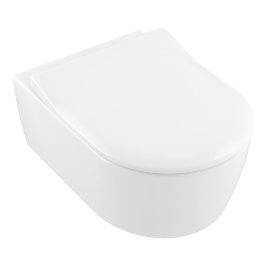 Villeroy & Boch 5656RS01 - Seinään asennettava WC AVENTO, SoftClose-istuinkansi, keramiikka/valkoinen