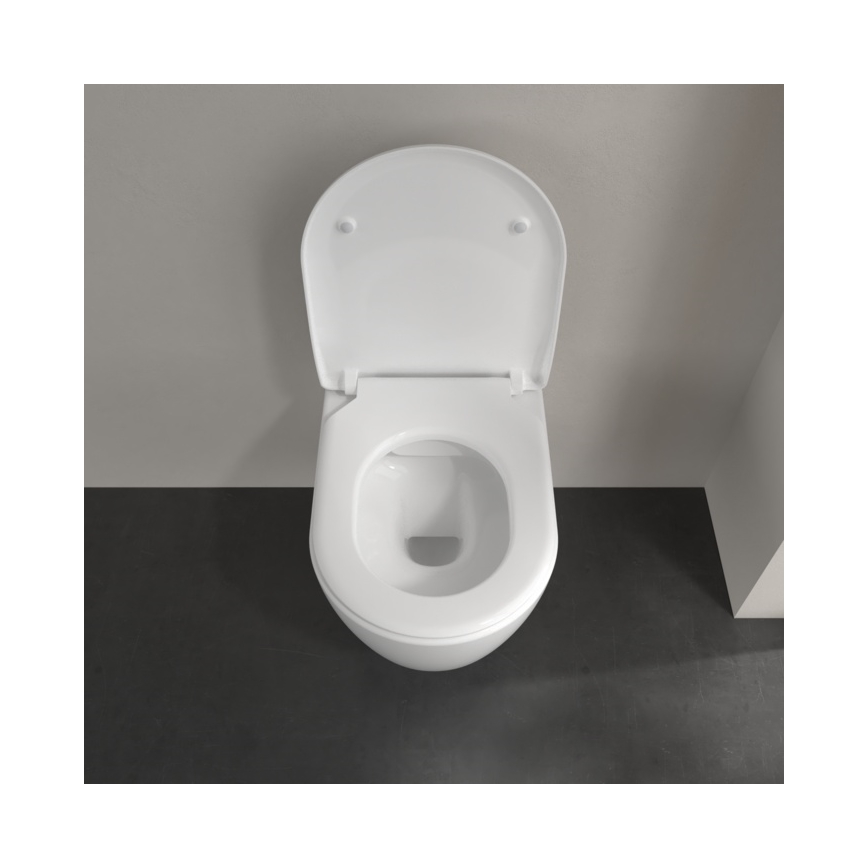 Villeroy & Boch 5656RS01 - Seinään asennettava WC AVENTO, SoftClose-istuinkansi, keramiikka/valkoinen
