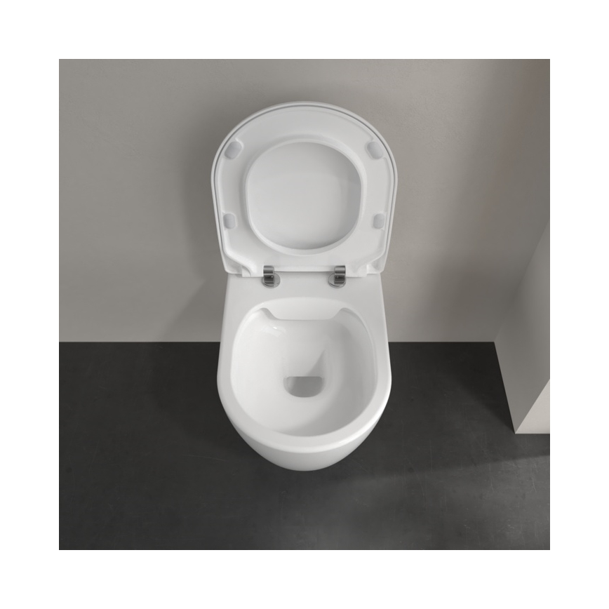 Villeroy & Boch 5656RS01 - Seinään asennettava WC AVENTO, SoftClose-istuinkansi, keramiikka/valkoinen