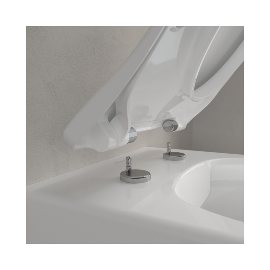 Villeroy & Boch 5656RS01 - Seinään asennettava WC AVENTO, SoftClose-istuinkansi, keramiikka/valkoinen