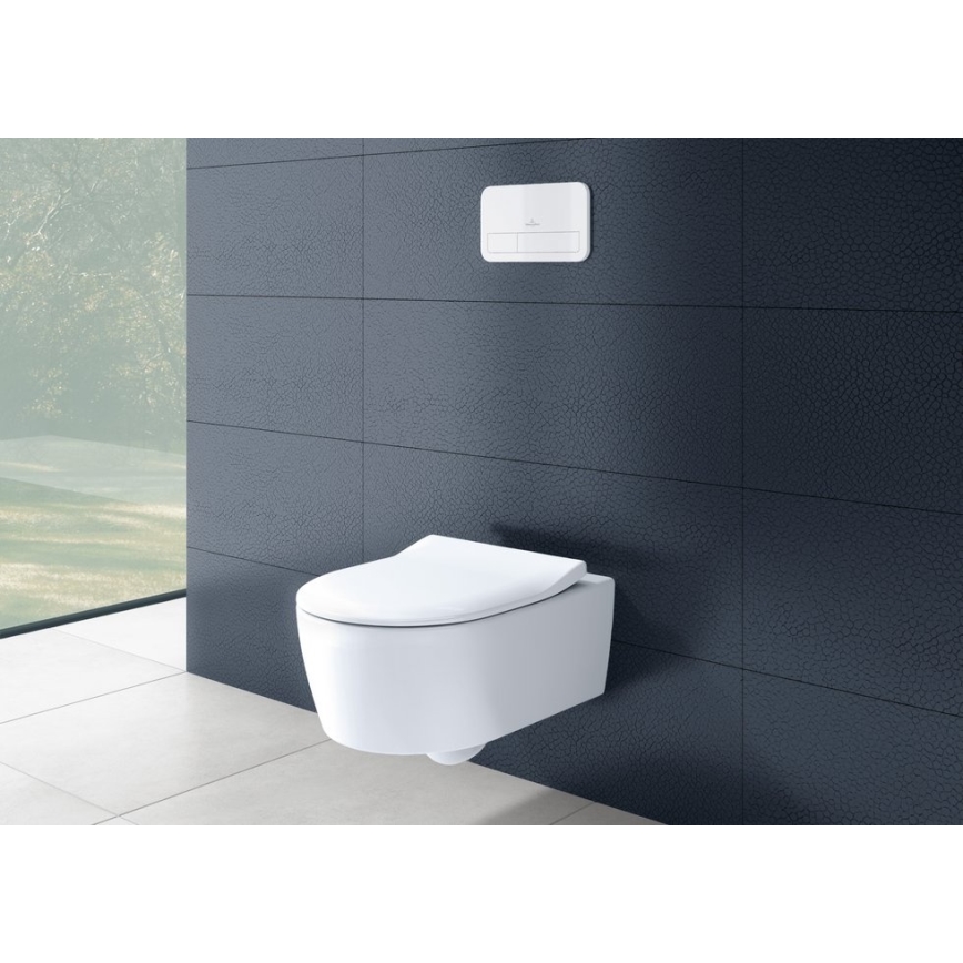 Villeroy & Boch 5656RS01 - Seinään asennettava WC AVENTO, SoftClose-istuinkansi, keramiikka/valkoinen