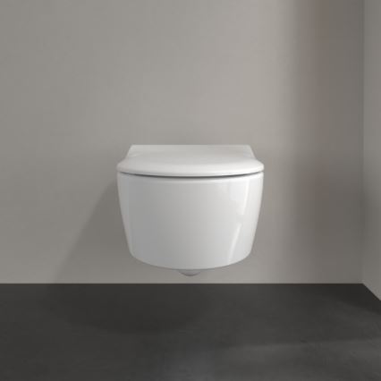 Villeroy & Boch 5656RSR1 - Seinään kiinnitettävä WC-istuin SoftClose AVENTO -istuimella, keramiikka/valkoinen