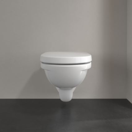 Villeroy & Boch 5660H101 - O.NOVO seinään asennettava WC-istuin kannella keraaminen/valkoinen