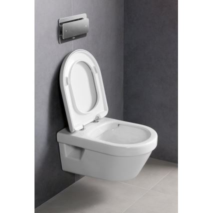 Villeroy & Boch 5684HRR1 - Seinään kiinnitettävä WC-istuin SoftClose-istuinkannella ARCHITECTURA keramiikka/valkoinen