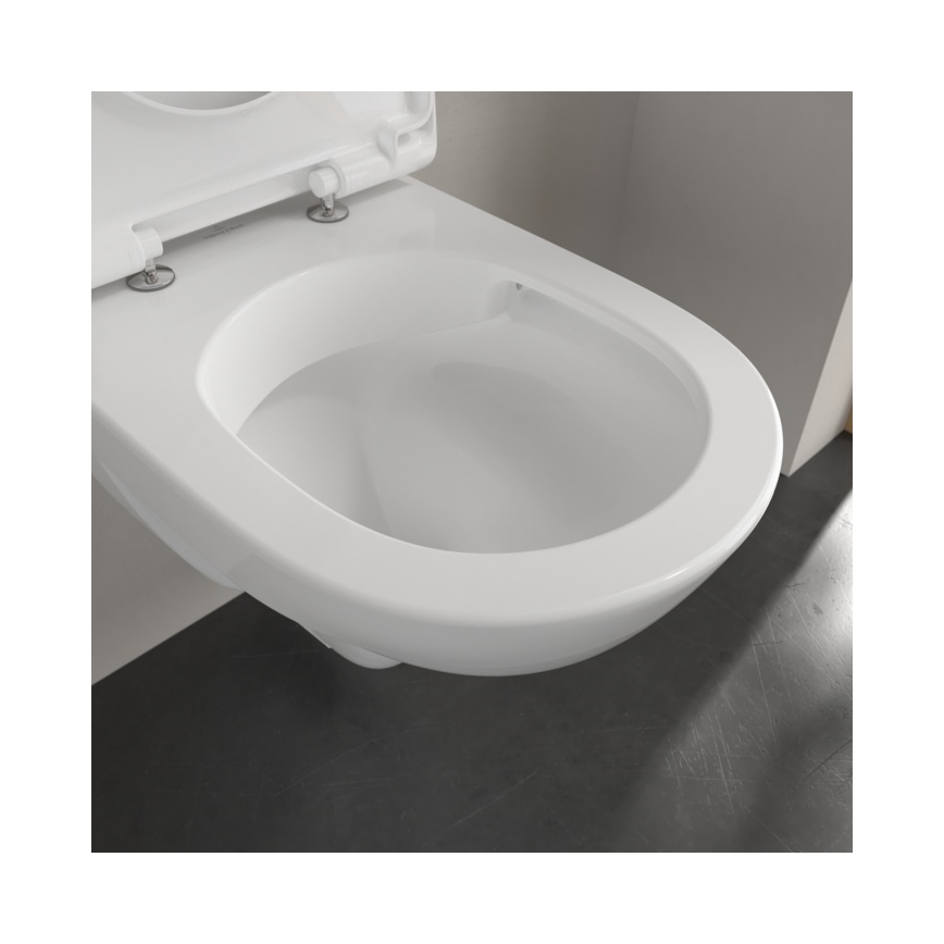 Villeroy & Boch 5688HR01 - Seinään asennettava WC-istuin SoftClose-istuinkannella, O.NOVO-keramiikka/valkoinen