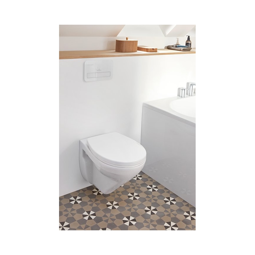 Villeroy & Boch 8M43S101 - SoftClose WC-istuinkansi O.NOVO, valkoinen
