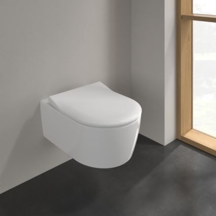 Villeroy & Boch 9M87S101 - WC-istuin SoftClose AVENTO valkoinen