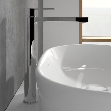 Villeroy & Boch TVW10300500061 - Pesuallosekoitin + pohjaventtiili ARCHITECTURA 32,9 cm kiiltävä kromi