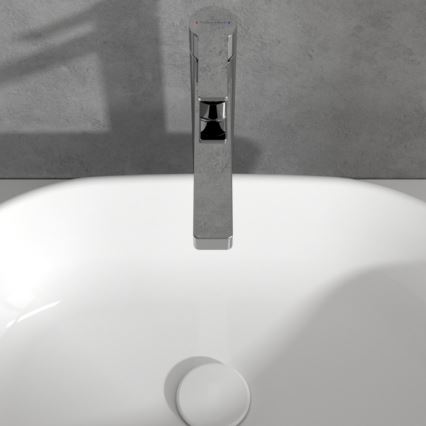 Villeroy & Boch TVW10300500061 - Pesuallosekoitin + pohjaventtiili ARCHITECTURA 32,9 cm kiiltävä kromi