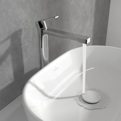 Villeroy & Boch TVW10300500061 - Pesuallosekoitin + pohjaventtiili ARCHITECTURA 32,9 cm kiiltävä kromi