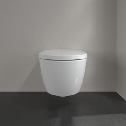 Villeroy & Boch V0E100R1 - Seinään asennettava bidee pehmeästi sulkeutuvalla SoftClose-kannella, VICLEAN-toiminnolla, keramiikka/valkoinen + kaukosäädin