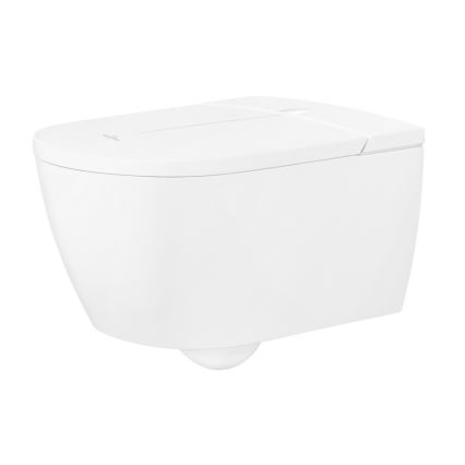 Villeroy & Boch V0E100R1 - Seinään asennettava bidee pehmeästi sulkeutuvalla SoftClose-kannella, VICLEAN-toiminnolla, keramiikka/valkoinen + kaukosäädin