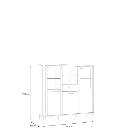 VIRO-vitriini, ruskea/beige