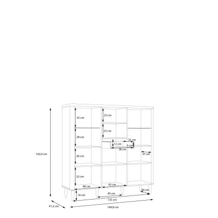 VIRO-vitriini, ruskea/beige