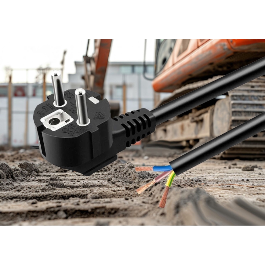 Virtajohto 3 m, 230 V, musta