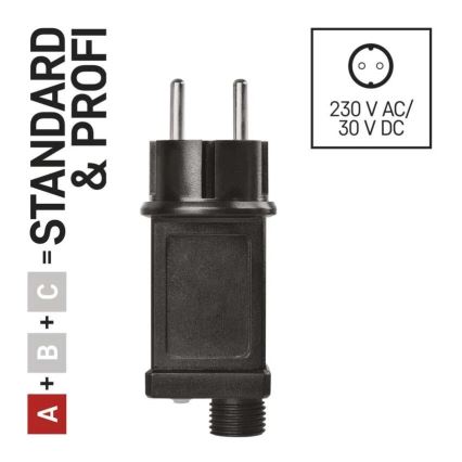 Virtalähde jouluketjuvaloille 12W/230V IP44