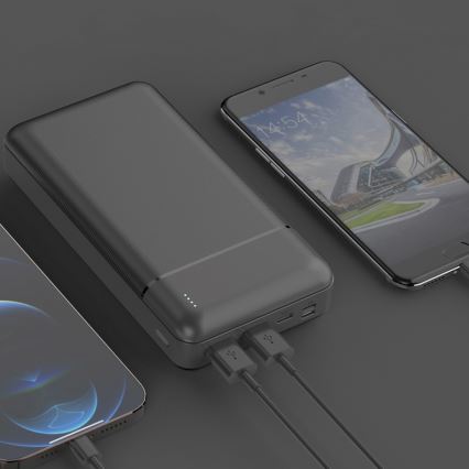 Virtapankki 30000 mAh 3,7V musta