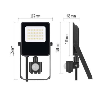 LED-valonheitin sensorilla VISIO LED/20W/230V 4000K IP65