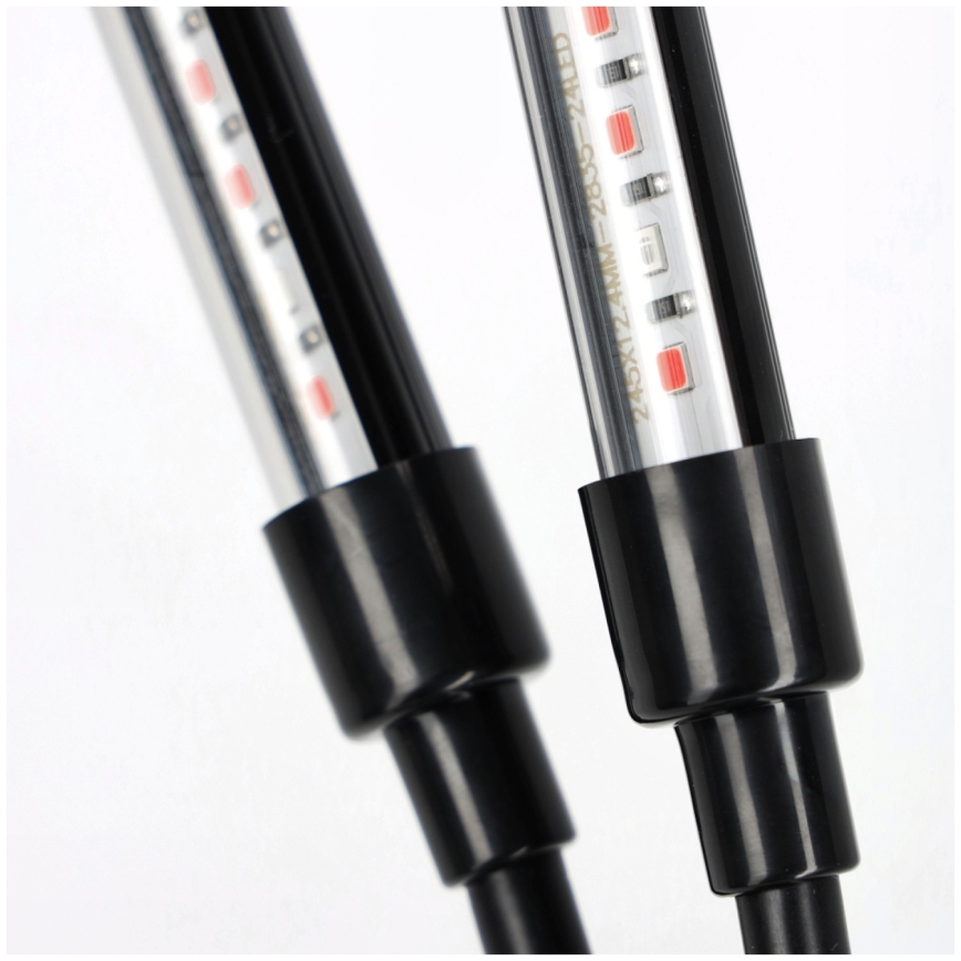 LED himmennettävä joustava pöytävalaisin kasvien kasvatukseen, klipsillä VITARO 4xLED/10W/230V musta